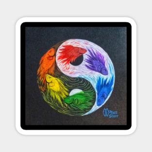 Betta Yin Yang Magnet