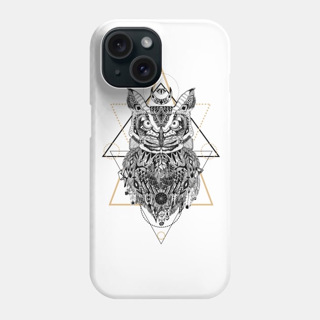 Owl in aztec style Phone Case by fears