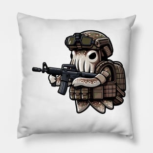 Tactical Octopus Adventure Tee: Where Intelligence Meets Style Pillow