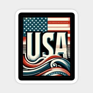 Usa flag vintage Magnet