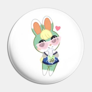 Sasha with bubble tea Pin