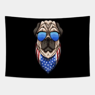 Pug Dog American Tapestry