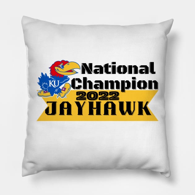 Kansas Jayhawks NCAA Pillow by AlGenius