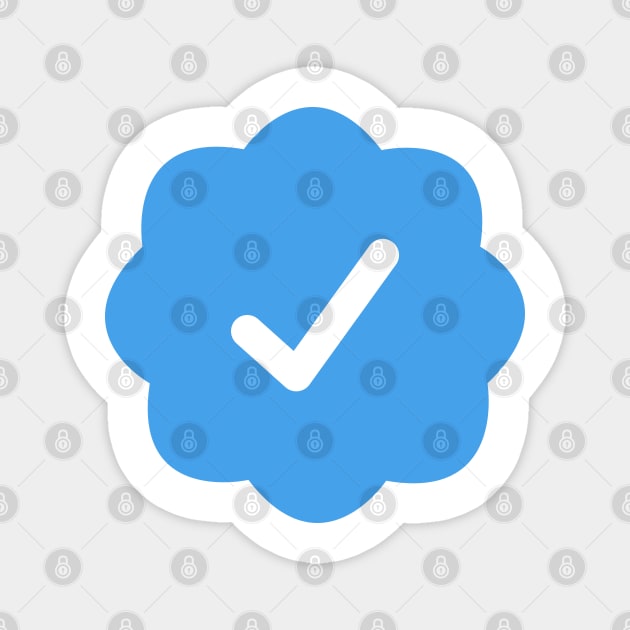 Verified on Twitter - Blue Tick Magnet by MorvernDesigns