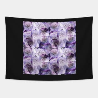 Dark Purple Night Forest Abstract Tapestry