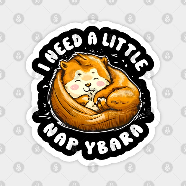 Nap-Enthusiast Capybara Humor - Unique Pun Design Magnet by JJDezigns