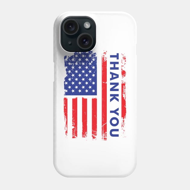 Thank you USA Flag Phone Case by Aldebaran