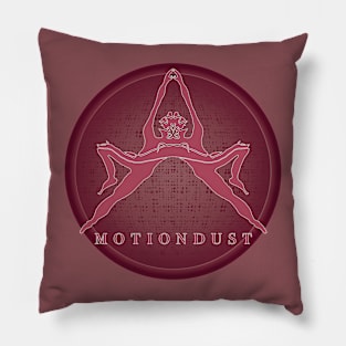 Global Motiondust World, with orthogonal pattern  - Warm Red Pillow