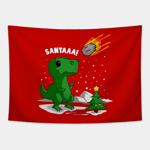 Dinosaur meets Christmas Tapestry by My Happy-Design