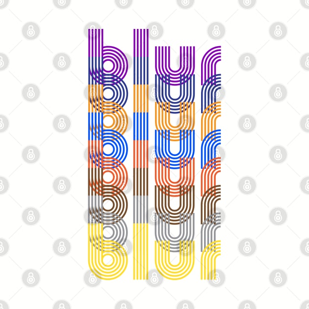 Blur Album Colours Repeating Print by MonkeyButlerDesigns