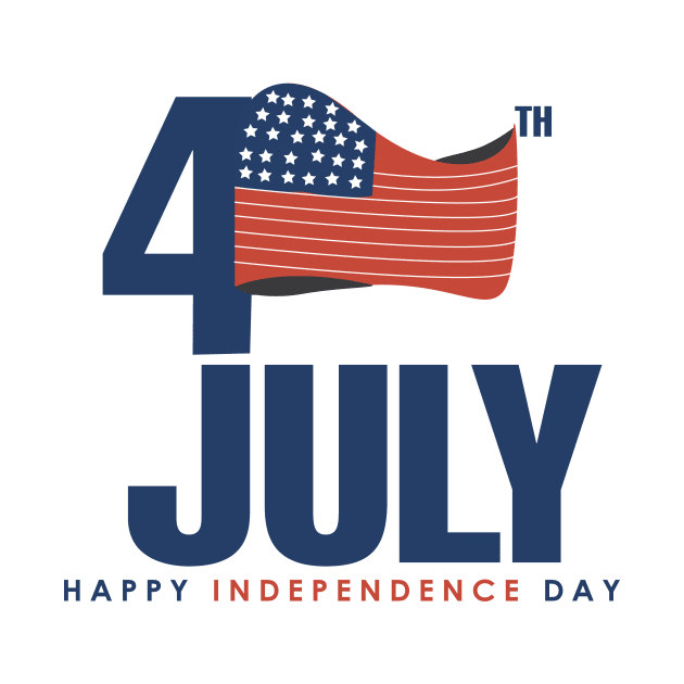 4th July Happy Independence Day Logo Design by nancyartwork