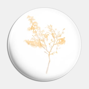 Orange Watercolour Tree Pin