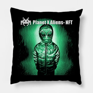 Funny Alien Sci Fi  Meme Pillow