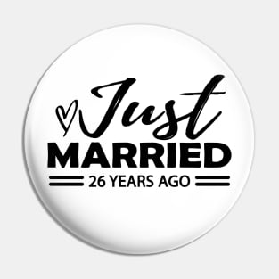 26th Wedding Anniversary - 26 years anniversary Pin