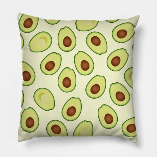 Avocado seamless pattern tee for aesthetic vintage retro vibe Pillow