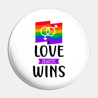 Gay Pride Statement Love Wins LGBT Saying Love Pin