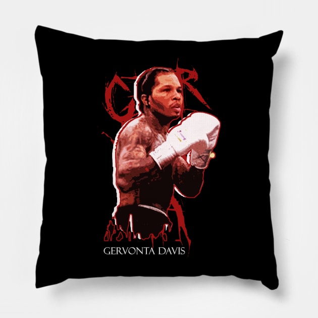 Gervonta Tank Davis Pillow by Suisui Artworks