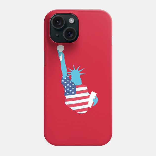 Statue of Liberty with USA Flag Phone Case by DonWillisJrArt