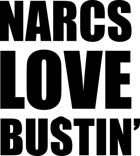 Narcs Love Bustin' FRONT Kids T-Shirt by AccuracyThird