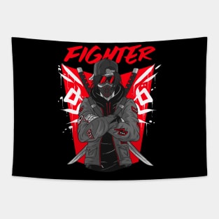 Samurai Fighter Tapestry