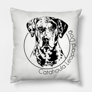 Catahoula Leopard Dog Portrait Pillow