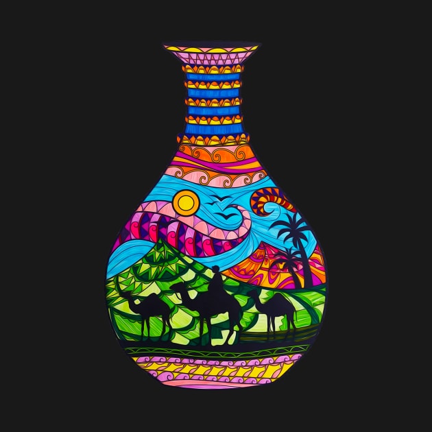 Psychedelic Sand Bottle by Bododobird