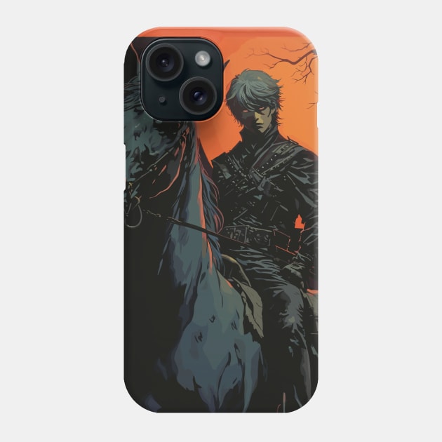 Horse Rider Phone Case by Ray Crimson