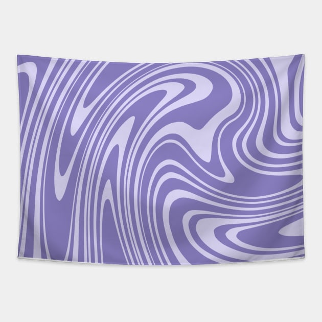 Purple Abstract Retro Swirl Cute Pastel Tapestry by Trippycollage