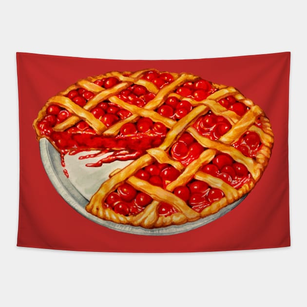 Cherry Pie Tapestry by KellyGilleran