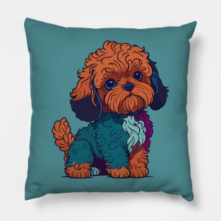 Cavapoo Portrait Pillow