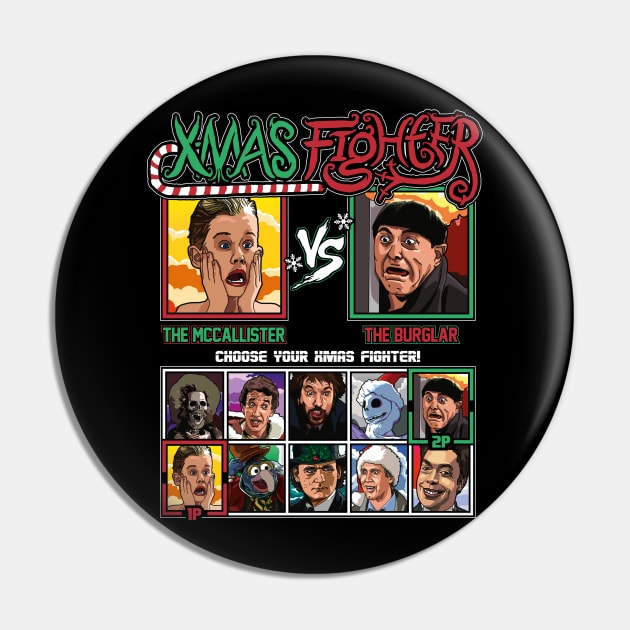 Xmas Fighter - Home Alone Pin by RetroReview