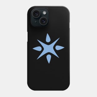 Large Geometric abstract snowflake in light blue Phone Case