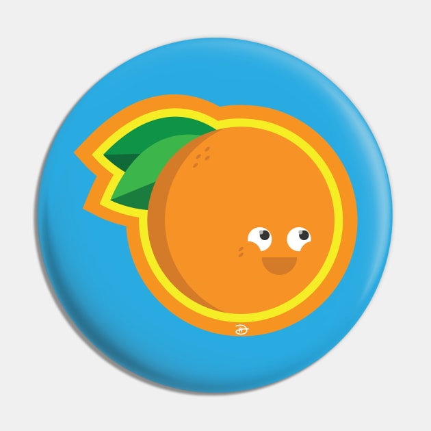 Hello Orange Pin by dhartist