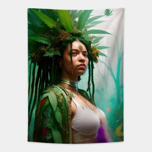 Abstract Rastafari Princess Tapestry