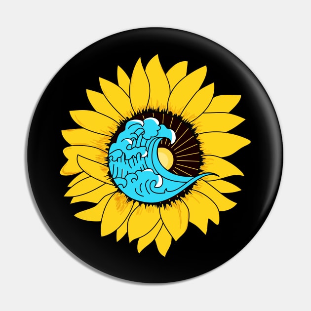 Sun flower sea waves positive vibes yellow Pin by Fashion Apparels