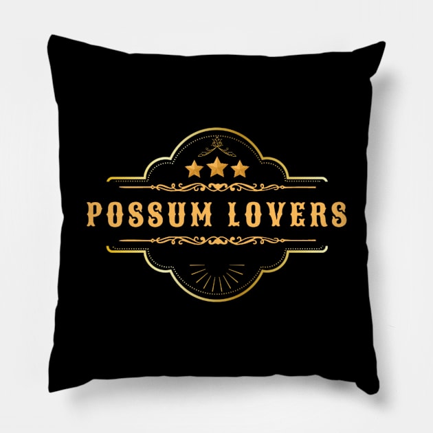 Possum lovers Pillow by 2 putt duds