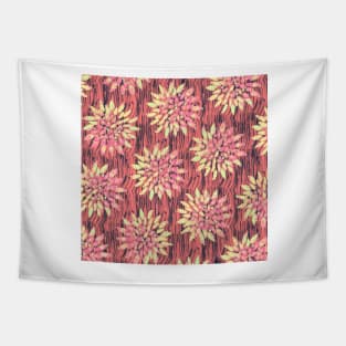 Orange Marmalade - Digitally Illustrated Abstract Flower Pattern for Home Decor, Clothing Fabric, Curtains, Bedding, Pillows, Upholstery, Phone Cases and Stationary Tapestry