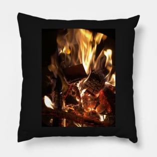 Winter Fire Pit Barbecue Fun or Chestnuts roasting on an Open Fire! Pillow