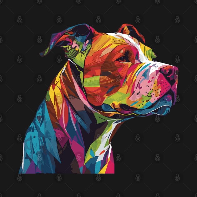 American Pit Bull Dog Art by The Image Wizard