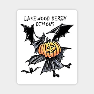 Lakewood Derby Demons Pumpkin Magnet