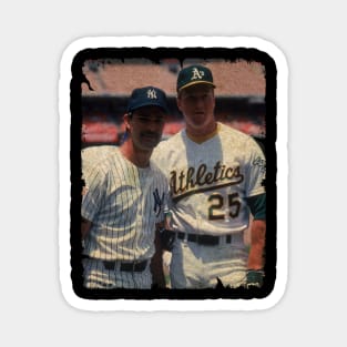 Don Mattingly (New York Yankees) and Mark McGwire (Oakland Athletics) Magnet