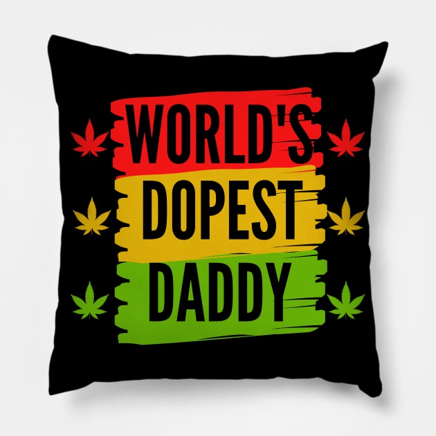 World's dopest dad Pillow by AwesomeDesignz