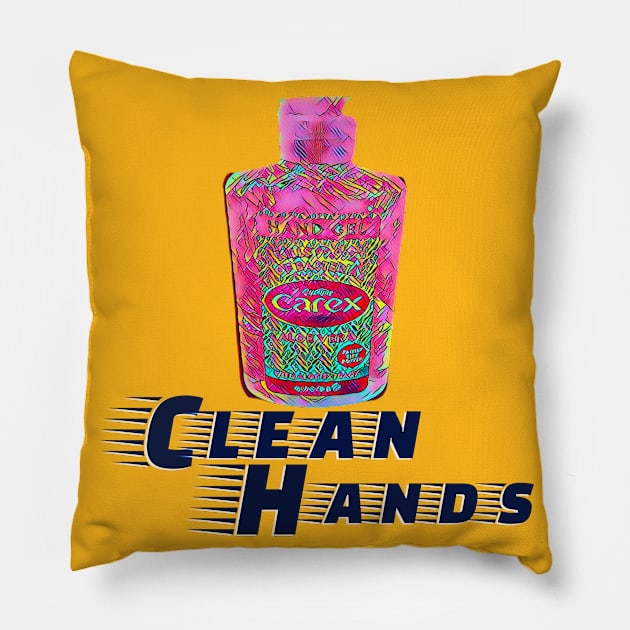 Clean Hands Pillow by nicfearn_designs