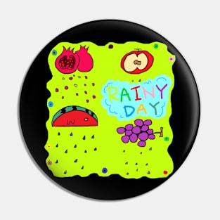 Rainy Day, Fruit Seed Rain Pin