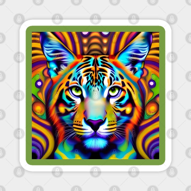 Kosmic Kitty (25) - Trippy Psychedelic Cat Magnet by TheThirdEye