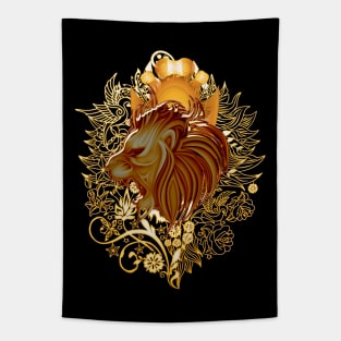 Elegant golden lion Tapestry