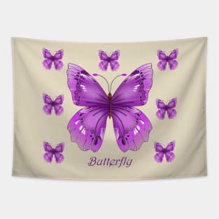 Purple Lavender Butterfly butterflies Tapestry