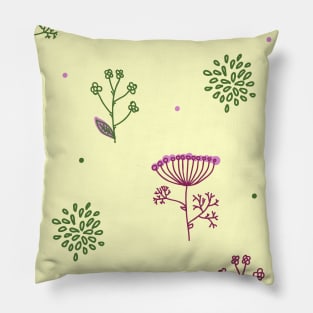 Elegance Seamless pattern with flowers, vector floral illustration in vintage style Pillow