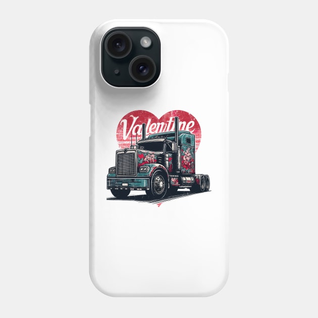 Valentine truck Phone Case by Vehicles-Art