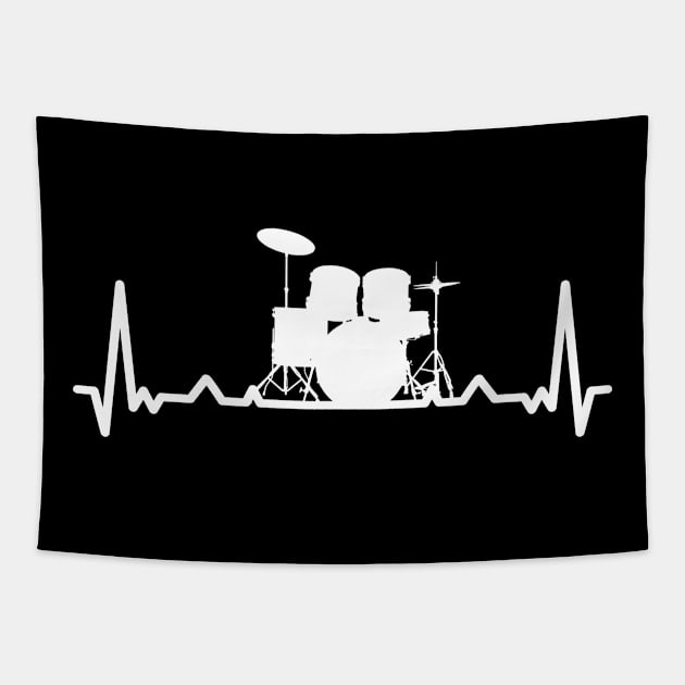 Heartbeat Drums Tapestry by medd.art